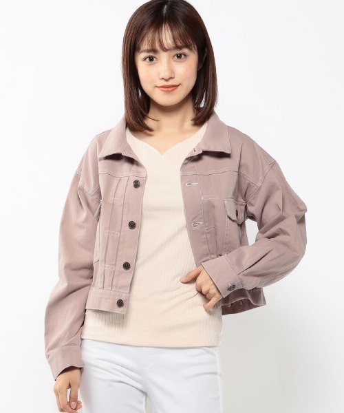 MISCH MASCH（ミッシュマッシュ）の「カラーデニムジャケット（デニムジャケット・レディース・ピンク系その他/ブルー・MEDIUM）」の2枚目の写真