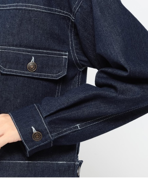 MISCH MASCH（ミッシュマッシュ）の「カラーデニムジャケット（デニムジャケット・レディース・ピンク系その他/ブルー・MEDIUM）」の6枚目の写真