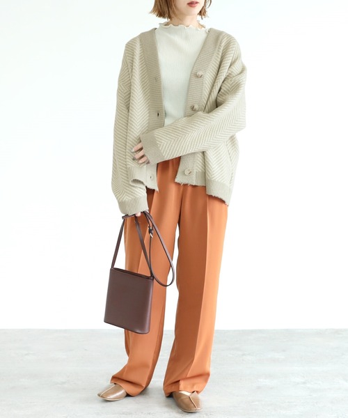 reca（レカ）の「ヘリンボーンニットカーディガン（カーディガン/ボレロ・レディース・ライトグレー/ブラック・FREE）」の19枚目の写真