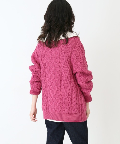 James Charlotte（ジェイムスシャルロット）の「【JAMES CHARLOTTE/ジェームスシャルロット】 ケーブルカーディガン◆【手洗い可】（カーディガン/ボレロ・レディース・ピンク・FREE）」の11枚目の写真