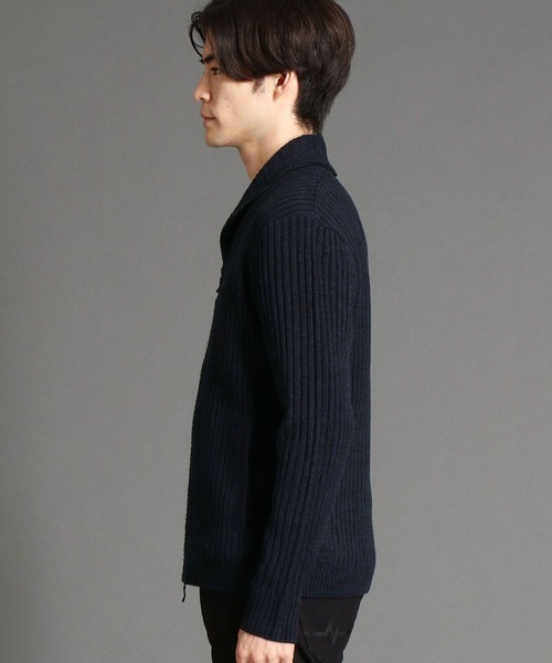 HIDEAWAYS NICOLE（ハイダウェイニコル）の「ショ－ルカラ－ジップカーディガン（カーディガン/ボレロ・メンズ・ホワイト×ライトグレー/ブラック×ホワイト/ネイビー系/レッド系その他・MEDIUM/LARGE/X-LARGE）」の6枚目の写真