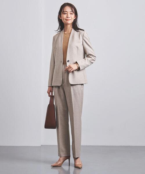 UNITED ARROWS(ユナイテッドアローズ)の「<UNITED ARROWS> クラス ツイード ノーラペル ジャケット B◆(ノーカラージャケット・レディース・ベージュ/ダークグレー・40/38/36/34)」の10枚目の写真