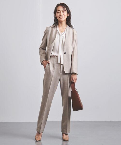 UNITED ARROWS(ユナイテッドアローズ)の「<UNITED ARROWS> クラス ツイード ノーラペル ジャケット B◆(ノーカラージャケット・レディース・ベージュ/ダークグレー・40/38/36/34)」の13枚目の写真