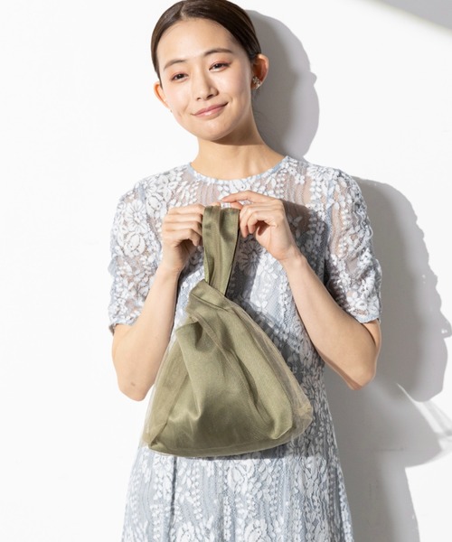 kaene（カエン）の「【kaene】チュールバッグ（ハンドバッグ・レディース・カーキ/ブラック/ベージュ・FREE）」の19枚目の写真