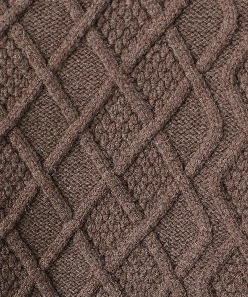 BATONER(バトナー)の「【別注】<BATONER(バトナー)>アラン ハイネック ニット(ニット/セーター・メンズ・ダークブラウン/ナチュラル・1/2)」の13枚目の写真