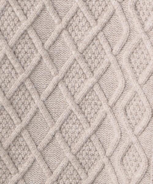 BATONER(バトナー)の「【別注】<BATONER(バトナー)>アラン ハイネック ニット(ニット/セーター・メンズ・ダークブラウン/ナチュラル・1/2)」の19枚目の写真