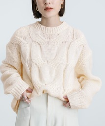 2021 AW クルーネックフィッシュボーンニット