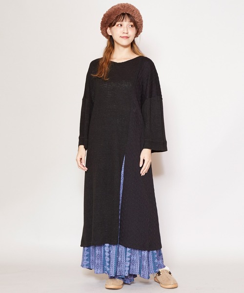 チャイハネ(チャイハネ)の「【チャイハネ】yul ミゼルワンピース(ワンピース・レディース・ブラック/レッド/カーキ・FREE)」の2枚目の写真