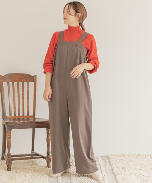 ITEMS URBANRESEARCH（アイテムズ アーバンリサーチ）の「ワイドパンツオールインワン（つなぎ/オールインワン・レディース・グリーン/ダークブラウン/ブラック・FREE）」の10枚目の写真