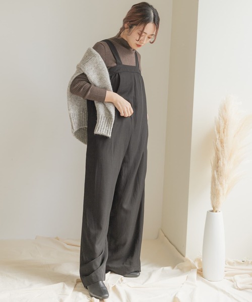 ITEMS URBANRESEARCH（アイテムズ アーバンリサーチ）の「ワイドパンツオールインワン（つなぎ/オールインワン・レディース・グリーン/ダークブラウン/ブラック・FREE）」の16枚目の写真