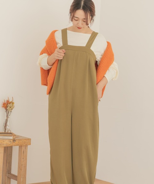 ITEMS URBANRESEARCH（アイテムズ アーバンリサーチ）の「ワイドパンツオールインワン（つなぎ/オールインワン・レディース・グリーン/ダークブラウン/ブラック・FREE）」の20枚目の写真