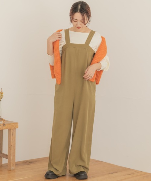 ITEMS URBANRESEARCH（アイテムズ アーバンリサーチ）の「ワイドパンツオールインワン（つなぎ/オールインワン・レディース・グリーン/ダークブラウン/ブラック・FREE）」の21枚目の写真
