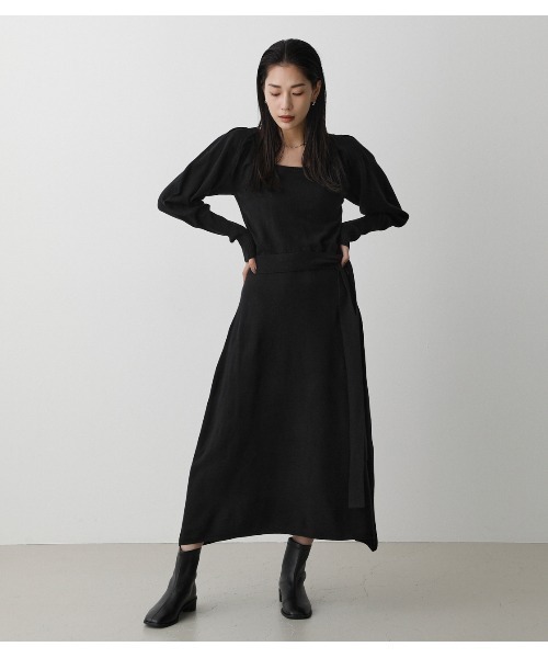 SQUARE NECK KNIT ONEPIECE/スクエアネックニットワンピース