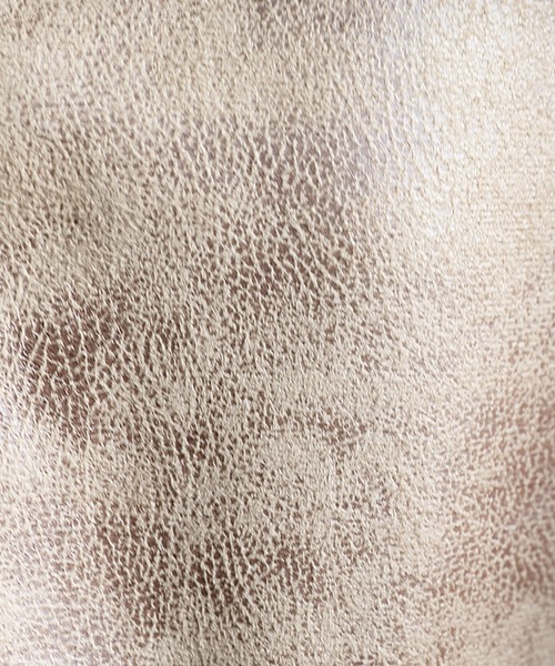 ８(eight)（エイト）の「フェイクムートンワイドライダースジャケット（ムートンコート・メンズ・ブラック/アイボリー/ベージュ・LARGE/MEDIUM）」の14枚目の写真