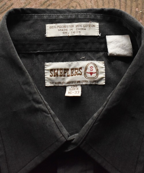 VINTAGE(ヴィンテージ)の「【ヴィンテージ古着】80's SHEPLERS ブラック ウエスタンシャツ(シャツ/ブラウス・メンズ・ブラック・LARGE)」の5枚目の写真