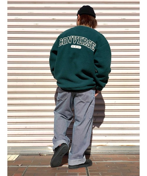 CONVERSE(コンバース)の「【CONVERSE】シープボアクルー(スウェット・メンズ・ネイビー/オフホワイト/グリーン・M/L/XL)」の13枚目の写真