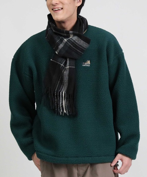 CONVERSE(コンバース)の「【CONVERSE】シープボアクルー(スウェット・メンズ・ネイビー/オフホワイト/グリーン・M/L/XL)」の11枚目の写真