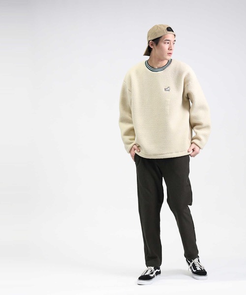 CONVERSE(コンバース)の「【CONVERSE】シープボアクルー(スウェット・メンズ・ネイビー/オフホワイト/グリーン・M/L/XL)」の14枚目の写真