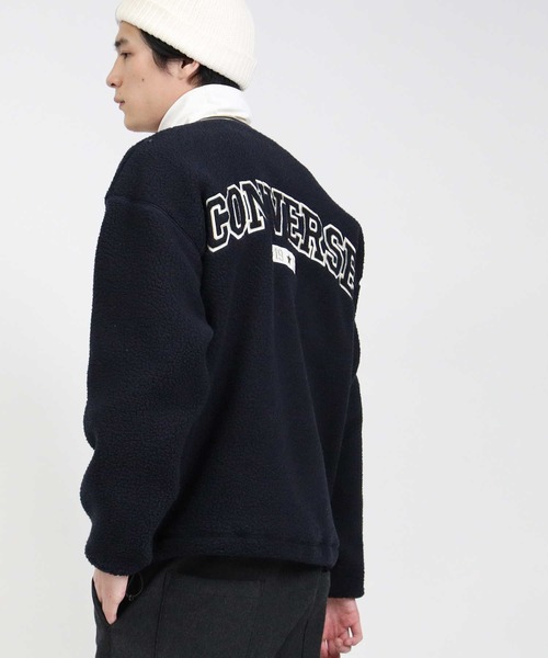 CONVERSE(コンバース)の「【CONVERSE】シープボアクルー(スウェット・メンズ・ネイビー/オフホワイト/グリーン・M/L/XL)」の8枚目の写真