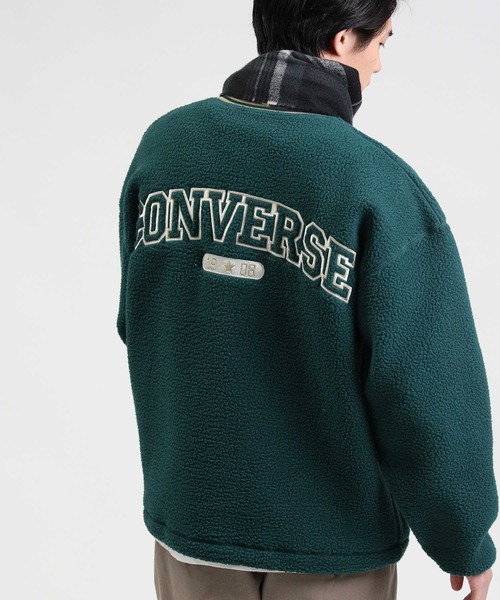 CONVERSE(コンバース)の「【CONVERSE】シープボアクルー(スウェット・メンズ・ネイビー/オフホワイト/グリーン・M/L/XL)」の10枚目の写真