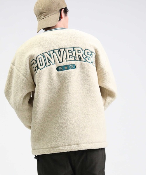 CONVERSE(コンバース)の「【CONVERSE】シープボアクルー(スウェット・メンズ・ネイビー/オフホワイト/グリーン・M/L/XL)」の15枚目の写真