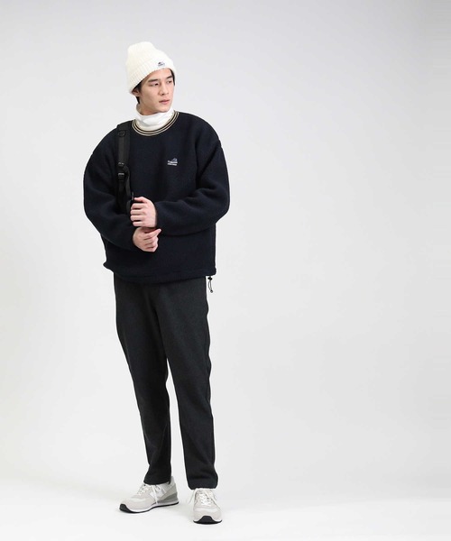 CONVERSE(コンバース)の「【CONVERSE】シープボアクルー(スウェット・メンズ・ネイビー/オフホワイト/グリーン・M/L/XL)」の7枚目の写真