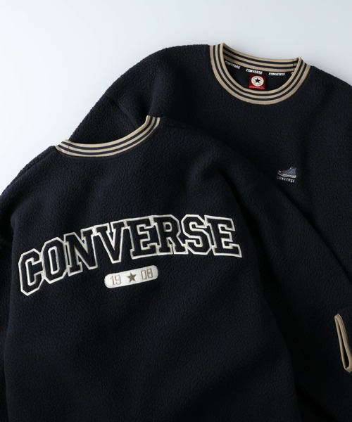 CONVERSE(コンバース)の「【CONVERSE】シープボアクルー(スウェット・メンズ・ネイビー/オフホワイト/グリーン・M/L/XL)」の6枚目の写真