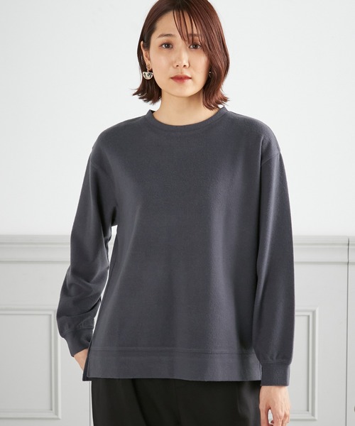 Petit Honfleur（プチオンフルール）の「Ｗフェイス表起毛プルオーバー（Tシャツ/カットソー・レディース・ベージュ/ピンク/チャコール・M/L）」の2枚目の写真