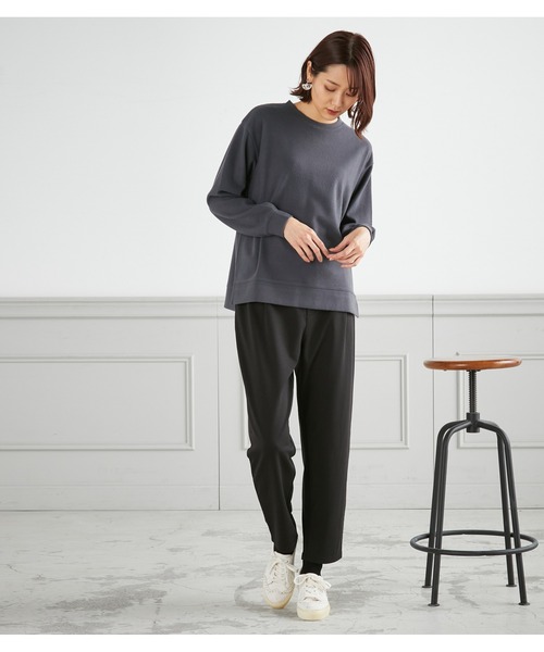 Petit Honfleur（プチオンフルール）の「Ｗフェイス表起毛プルオーバー（Tシャツ/カットソー・レディース・ベージュ/ピンク/チャコール・M/L）」の4枚目の写真