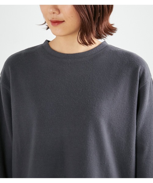 Petit Honfleur（プチオンフルール）の「Ｗフェイス表起毛プルオーバー（Tシャツ/カットソー・レディース・ベージュ/ピンク/チャコール・M/L）」の8枚目の写真