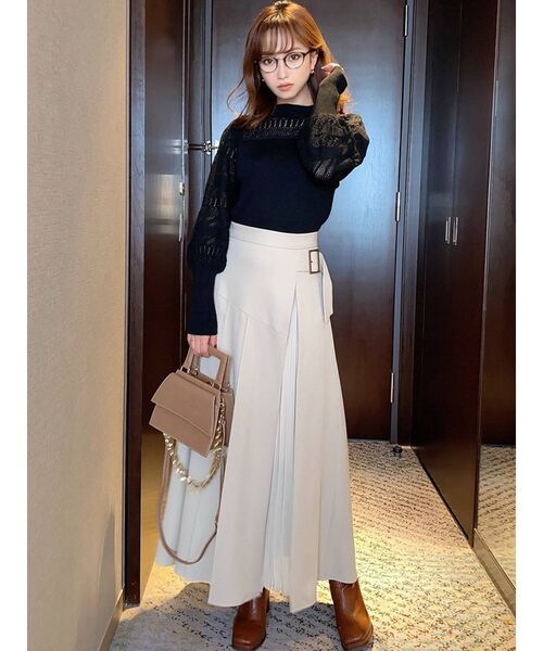 RESEXXY（リゼクシー）の「バックリボンクロシェ調ニットトップス（ニット/セーター・レディース・ブラック/モカ/アイボリー・FREE）」の19枚目の写真