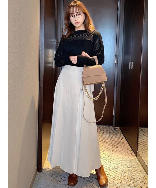 RESEXXY（リゼクシー）の「バックリボンクロシェ調ニットトップス（ニット/セーター・レディース・ブラック/モカ/アイボリー・FREE）」の21枚目の写真