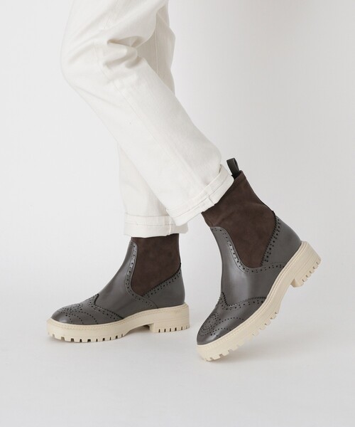 ESPERANZA(エスペランサ)の「◆【KLC BY esp】ウイングチップソックストラックソールブーツ(ブーツ・レディース・ブラック/こしょう色系・LL/S/M/L)」の9枚目の写真