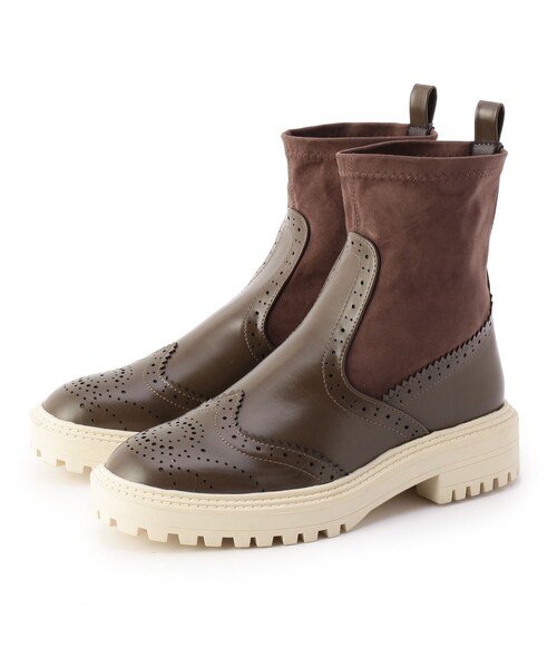 ESPERANZA(エスペランサ)の「◆【KLC BY esp】ウイングチップソックストラックソールブーツ(ブーツ・レディース・ブラック/こしょう色系・LL/S/M/L)」の3枚目の写真