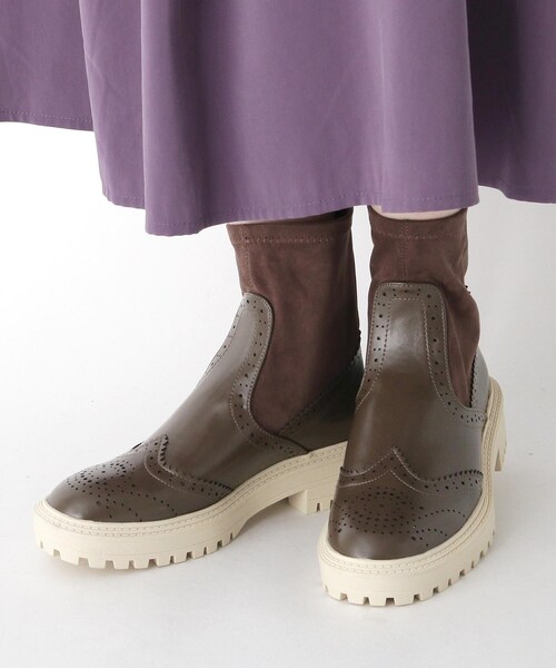 ESPERANZA(エスペランサ)の「◆【KLC BY esp】ウイングチップソックストラックソールブーツ(ブーツ・レディース・ブラック/こしょう色系・LL/S/M/L)」の10枚目の写真