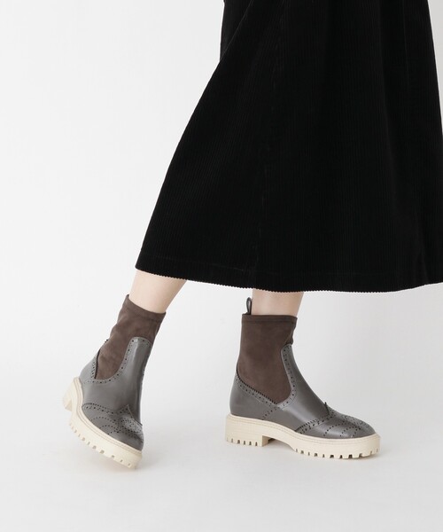 ESPERANZA(エスペランサ)の「◆【KLC BY esp】ウイングチップソックストラックソールブーツ(ブーツ・レディース・ブラック/こしょう色系・LL/S/M/L)」の11枚目の写真