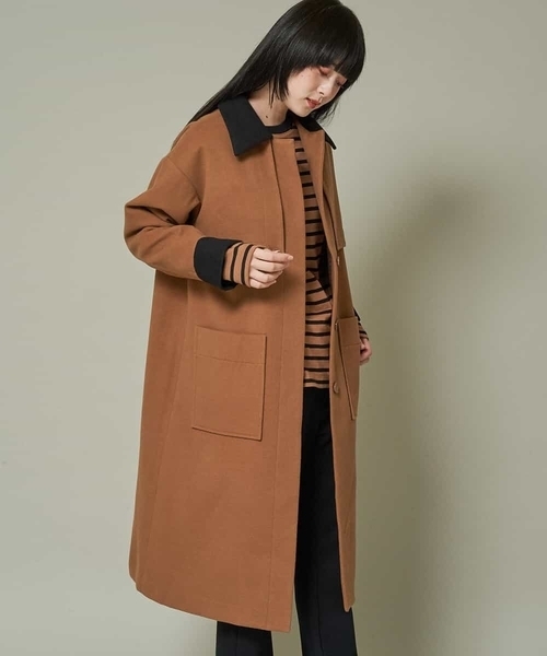 A de a.v.v(アードアー・ヴェ・ヴェ)の「フェイクウール配色ロングコート(ダウンジャケット/コート・レディース・ベージュ/ライトブラウン・36/38)」の14枚目の写真