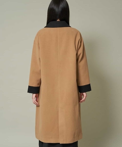 A de a.v.v(アードアー・ヴェ・ヴェ)の「フェイクウール配色ロングコート(ダウンジャケット/コート・レディース・ベージュ/ライトブラウン・36/38)」の16枚目の写真