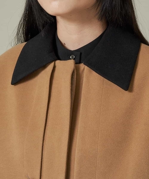 A de a.v.v(アードアー・ヴェ・ヴェ)の「フェイクウール配色ロングコート(ダウンジャケット/コート・レディース・ベージュ/ライトブラウン・36/38)」の17枚目の写真