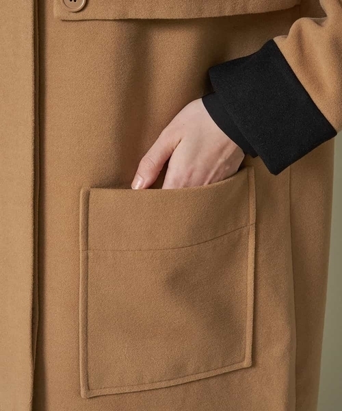 A de a.v.v(アードアー・ヴェ・ヴェ)の「フェイクウール配色ロングコート(ダウンジャケット/コート・レディース・ベージュ/ライトブラウン・36/38)」の19枚目の写真