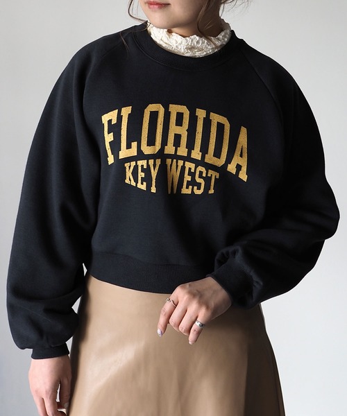 Riberry(リベリー)の「FLORIDAラグランショートスウェット(スウェット・レディース・スミクロ/ベージュ系その他/オートミール/ネイビー・FREE)」の18枚目の写真