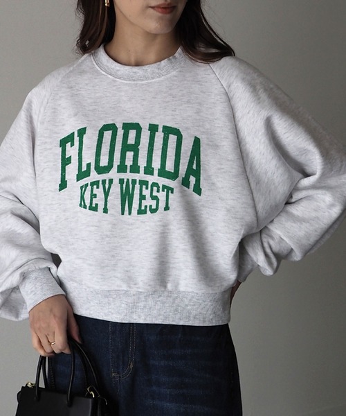 Riberry(リベリー)の「FLORIDAラグランショートスウェット(スウェット・レディース・スミクロ/ベージュ系その他/オートミール/ネイビー・FREE)」の19枚目の写真