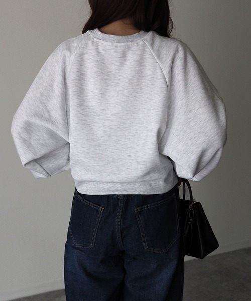 Riberry(リベリー)の「FLORIDAラグランショートスウェット(スウェット・レディース・スミクロ/ベージュ系その他/オートミール/ネイビー・FREE)」の22枚目の写真