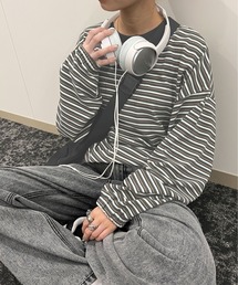 PairPair | 起毛マルチボーダープルオーバー(ユニセックス)(Tシャツ/カットソー)