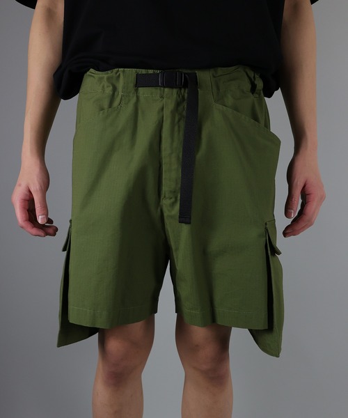 NUMBER (N)INE(ナンバーナイン)の「RIPSTOP CARGO SHORTS / マイクロリップストップ アウトカーゴポケット ショートパンツ(カーゴパンツ・メンズ・ブラック/オフホワイト/オリーブ・2/4/3)」の19枚目の写真