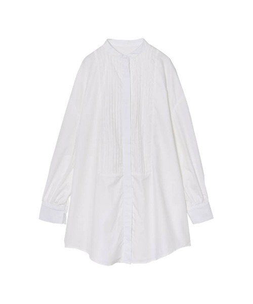 Re:EDIT（リエディ）の「ブロードピンタックブザムシャツチュニック（シャツ/ブラウス・レディース・ブルー系その他/ブルー/ホワイト・MEDIUM/LARGE）」の2枚目の写真