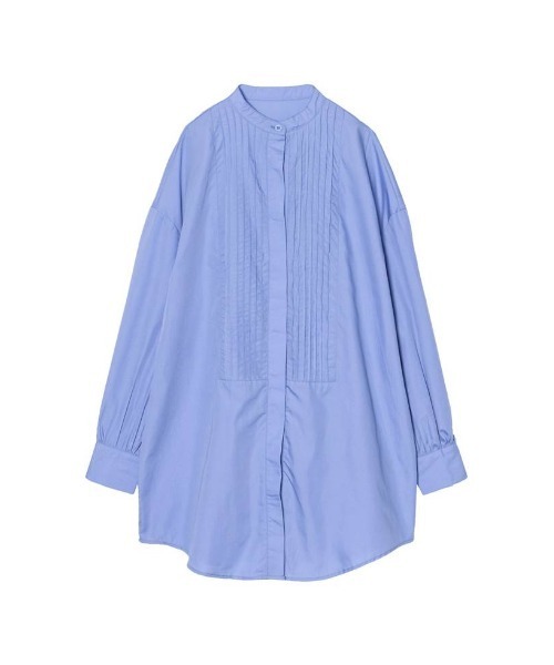 Re:EDIT（リエディ）の「ブロードピンタックブザムシャツチュニック（シャツ/ブラウス・レディース・ブルー系その他/ブルー/ホワイト・MEDIUM/LARGE）」の3枚目の写真