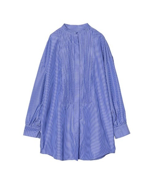 Re:EDIT（リエディ）の「ブロードピンタックブザムシャツチュニック（シャツ/ブラウス・レディース・ブルー系その他/ブルー/ホワイト・MEDIUM/LARGE）」の7枚目の写真