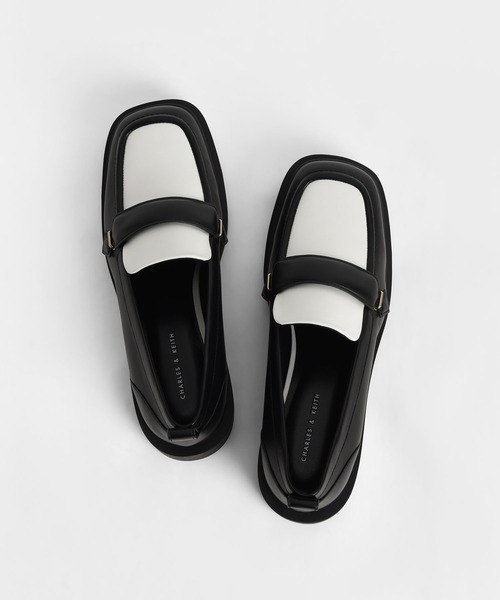 CHARLES & KEITH（チャールズ & キース）の「【販売終了】クロックエフェクト プラットフォームペニーローファー / Croc-Effect Platform Penny Loafers（ローファー・レディース・ブラック/イエロー系その他3・22.5cm/23cm/23.5cm/24.5cm/25cm/25.5cm）」の6枚目の写真