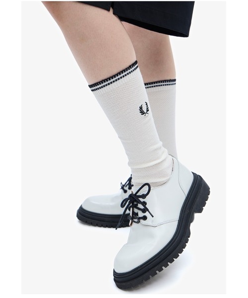 FRED PERRY（フレッドペリー）の「Tipped Socks（ソックス/靴下・メンズ・ホワイト/ブラック/イエロー/ブルー/ブルー系その他/ネイビー/ブラック×ホワイト/サックスブルー/ネイビー系/レッド/ブラック系その他/カーキ・4-6/6-8）」の4枚目の写真